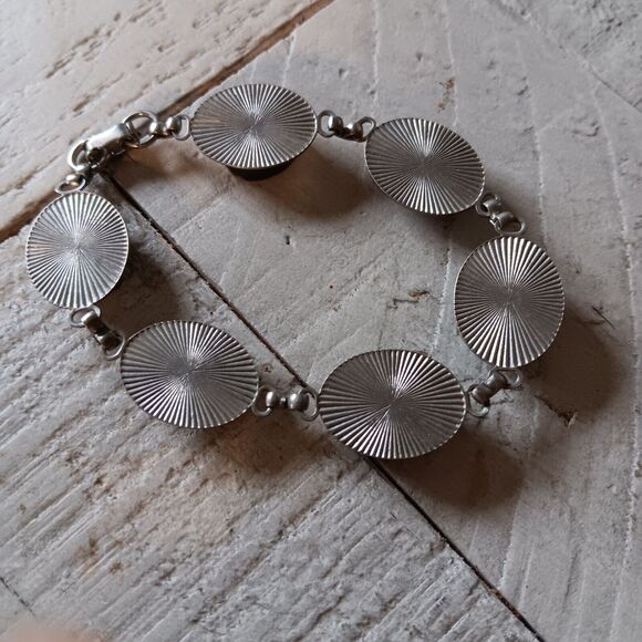Silvertone Link Bracelet - Picture 7 of 8
